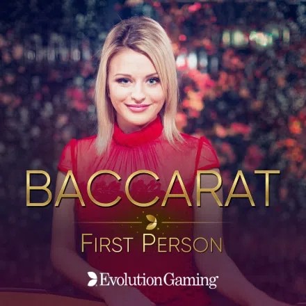 First Person Baccarat game by Evolution – logo hosted on Betico Casino